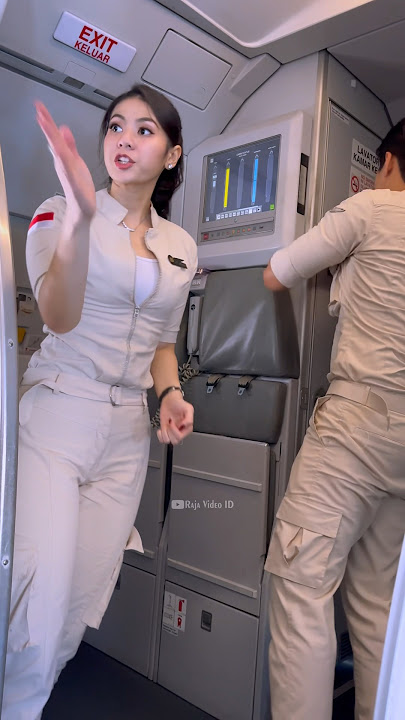 Pramugara Ganteng dan Pramugari Cantik Super Air Jet Melapas Sabuk Pengaman dalam Pesawat