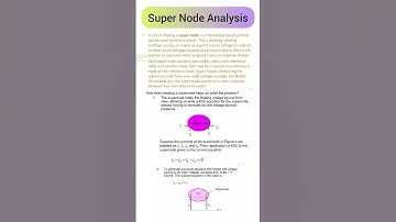 Super Node Analysis #electricalguru