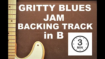 3 Minute Guitar Jam Backing Track - Gritty Blues Shuffle in B #freebackingtrack