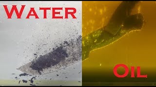 STEEL HEAT TREATING CLOSEUP  WATER VS OIL [Trollsky Knifemaking]