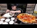 소고기듬뿍 육개장전골 세숫대야에 밥말아.. 사장님안놀라심Yukgaejang or spicy beef soup mukbang 야식이 먹방