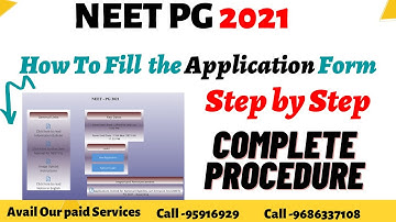 How to Fill NEET PG 2021 Registration form ? Step By Step complete Procedure to fill the form