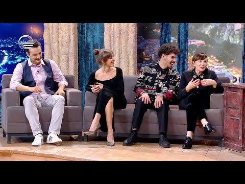 მანანა თოდაძე და ნიკო ნანიტაშვილი მეწვილეებთან ერთად ღამის შოუში