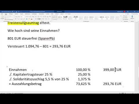 Einkünfte aus Kapitalvermögen:
