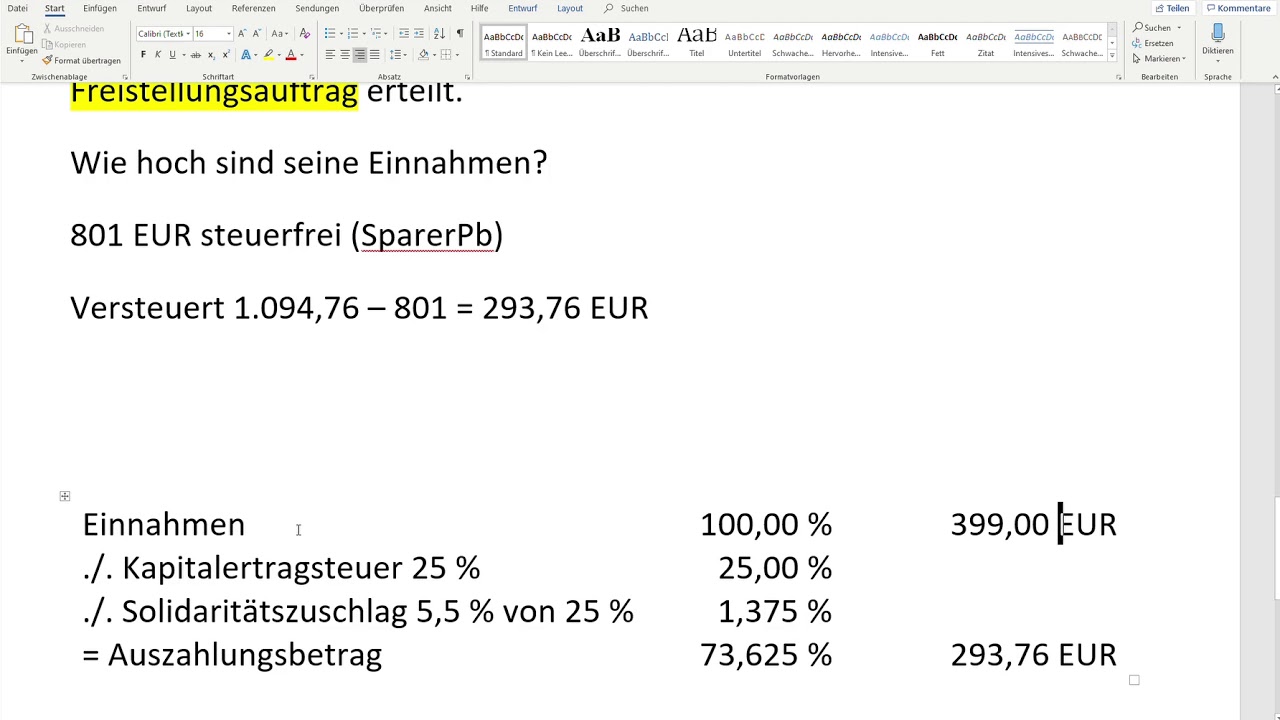 Berechnung Einkünfte Aus Kapitalvermögen www.youtube.com
