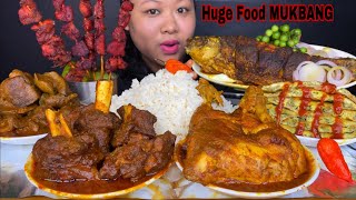 ‘SPICY’ MUTTON CURRY, BIG CHICKEN CURRY, CHICKEN TIKKA, CHICKEN LIVER CURRY, EGG & FISH FRY MUKBANG