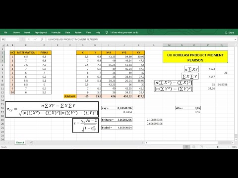 Tutorial Hitung Manual Korelasi Product Moment Pearson Dengan Excel