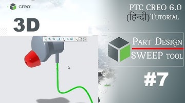 how to use Sweep tool in creo 6 || class 7
