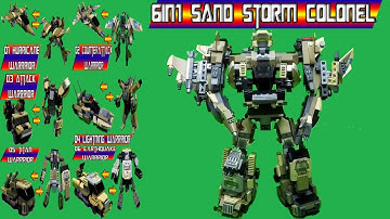 QMAN Sand Storm Colonel │ 6IN1 LEGO Combiners Bricks Compatible