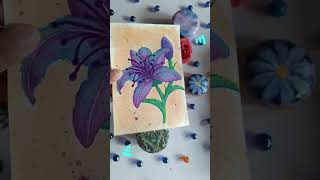 Using acrylics as watercolours, acrylic flower painting, easy flowers acrylic painting, transition