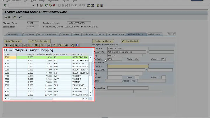 Rate Shopping in SAP Sales Order
