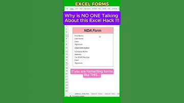 How to format forms in Excel using custom formatting