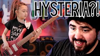 11yo Bassist NAILS 'Hysteria' by Muse! Ellen Alaverdyan | Rock Musician Reacts