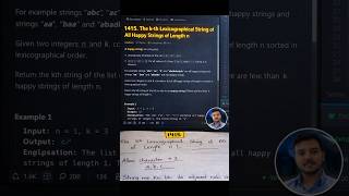 🔥 Day 7/365 LeetCode 1415 Challenge | K-th Happy String | Recursion & Backtracking Trick