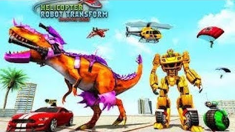 ALIENS VS DINO ROBOT CAR TRANSFORM | CHARI GAMES