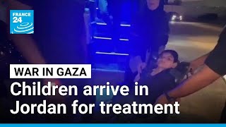 War in Gaza: 19 sick children arrive in Jordan for treatment • FRANCE 24 English