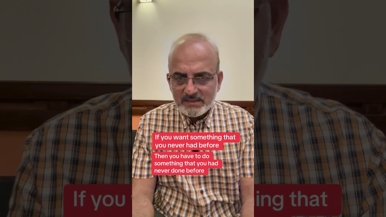 To get something different, make different level of effort 