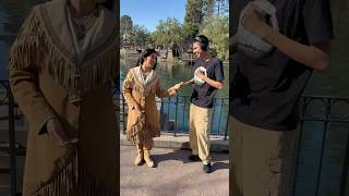 Pocahontas telling Thomas about the gift she made for her father #shorts #disneyland #autism