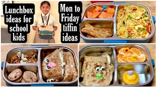 5 Easy Tiffin ideas for School kids🚸  5Lunchboxes recipes for school