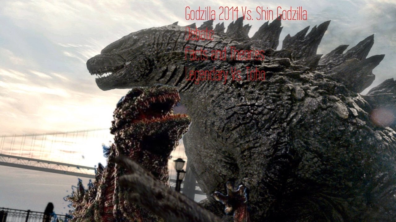 Про против годзиллы. Shin Godzilla vs Godzilla 2014. Годзилла 2014 против шин Годзиллы. Рост Годзиллы 2014. Годзилла против Ультрамена.