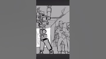 Robot Gunfight with I-05! 🔫🦾🤖| ANIMATIC SHORT  #animation #robot #scifi