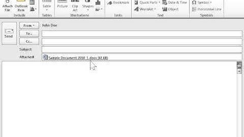 Outlook 2010 Send an E-mail Attachment