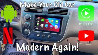 Wireless CarPlay Stereo for Any Old Car [$250] - Honda Civic (2001-2005) Install