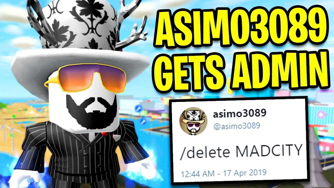 Asimo3089 Gets Admin Powers In Mad City Roblox Mad City Youtube - all admin commands roblox mad city