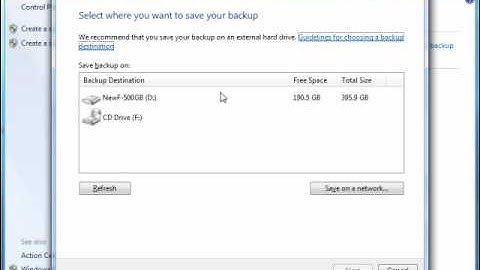 The Windows 7 backup utility - Tutorial 1