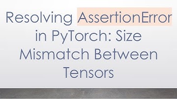 Resolving AssertionError in PyTorch: Size Mismatch Between Tensors