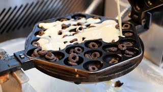 Oreo Chocolate Hong Kong Waffle - Korean street food