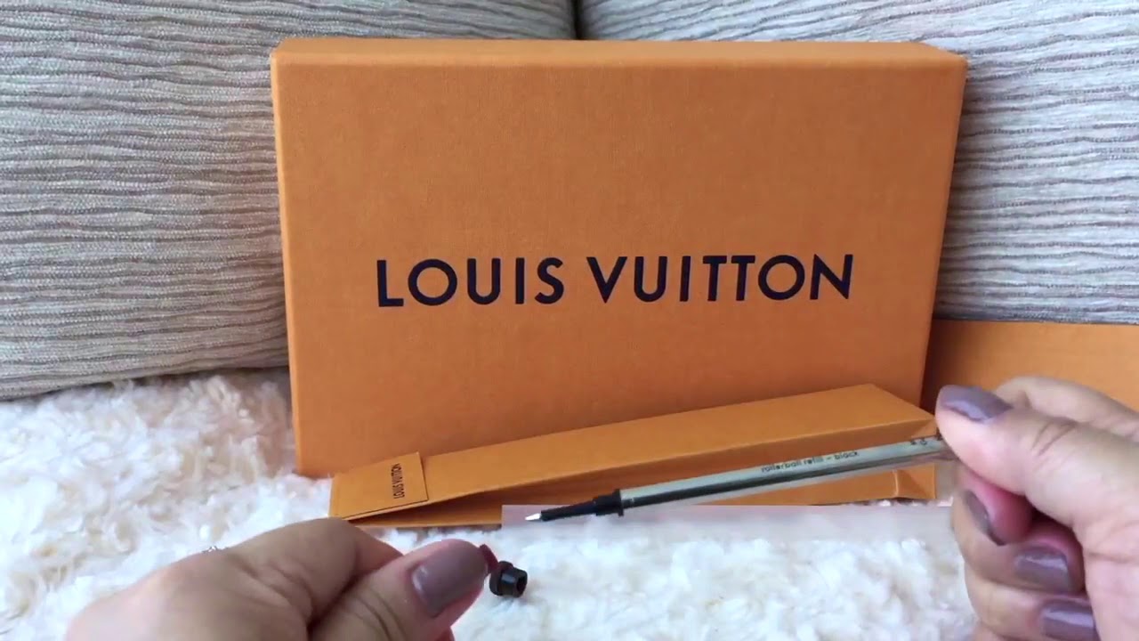 LOUIS VUITTON SMALL 6 RING AGENDA AND LV MINI BALLPOINT PEN WITH 2 EXTRA  REFILLS