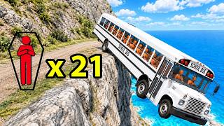 Passenger Bus Huge Dangerous Cliff Edge! #19😱  BeamNG drive