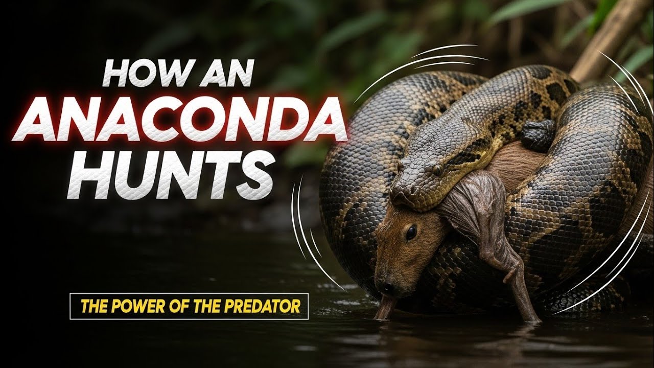 Anaconda Is Ready To Hunt In Water
