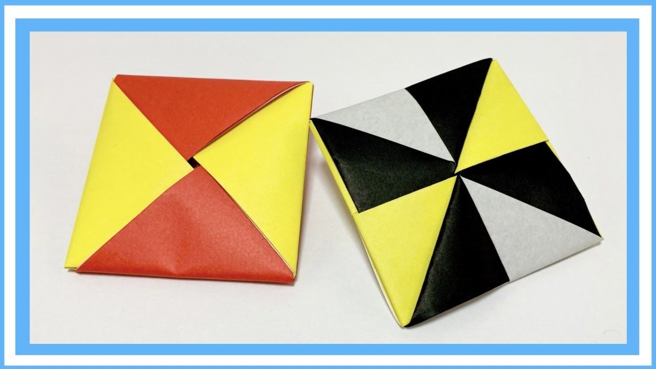 折り紙 めんこ 作り方 折り方 と 簡単 イカゲーム おりがみの箱 Origami 折り紙モンスター