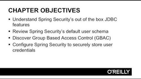 Spring Security 23   JDBC Authentication Overview