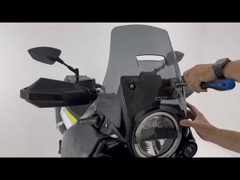 PAREBRISE ENDURO NOIR MAT WRS HUSQVARNA NORDEN 901 2022-2024 vidéo