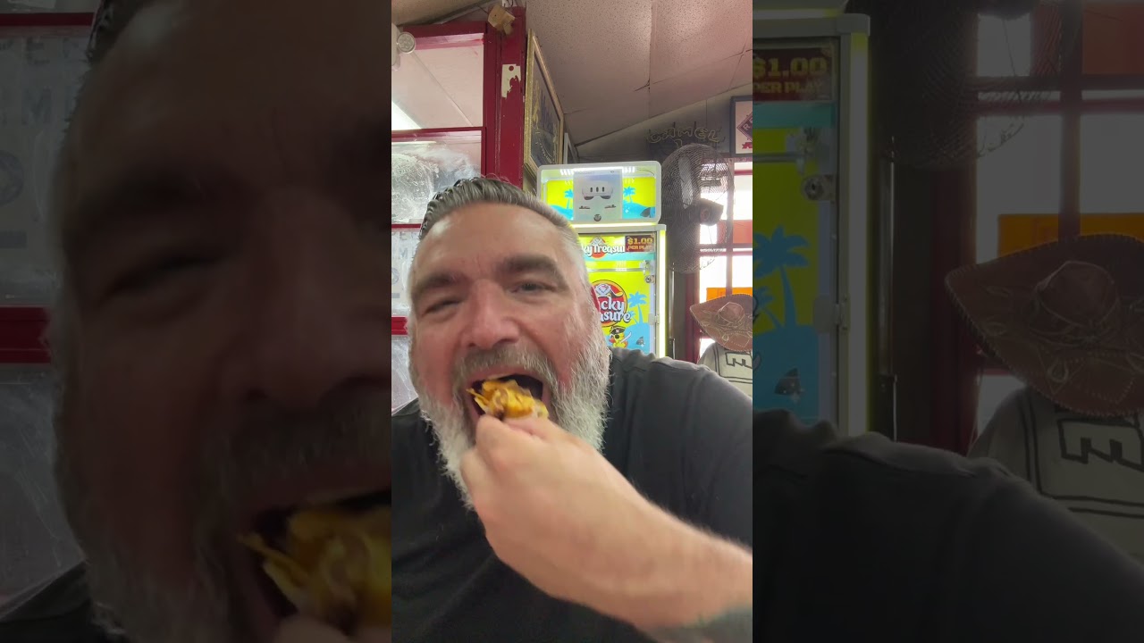 OKC Icon: Trying the Famous Bean Burrito Taco at Tacoville! 🌮 #Shorts #OKC #Tacos