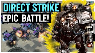 We BATTLED for this EPIC Direct Strike win in Starcraft 2!