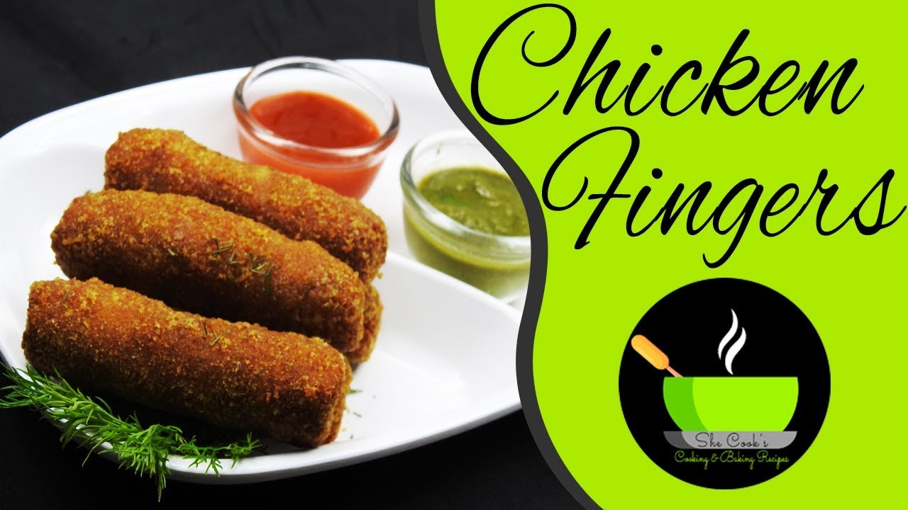 Chicken Fingers Recipe | Cheesy Chicken Strips Recipe | Chicken Cheese Fingers | Starters Recipe | She Cooks