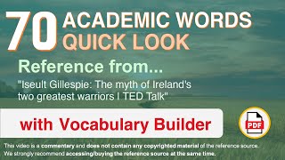 70 Academic Words Quick Look Ref from \\