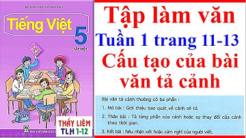Tiếng Việt Lớp 5 Tập Làm Văn Tuần 1 | Cấu Tạo Của Bài Văn Tả Cảnh | Trang 11 - 13