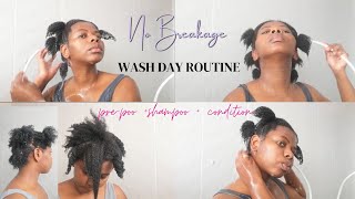 Natural Hair Wash Day Routine ||MATTED Type 4C Hair