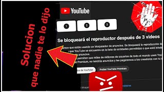 SOLUCION - Los bloqueadores de anuncios no están permitidos en YouTube