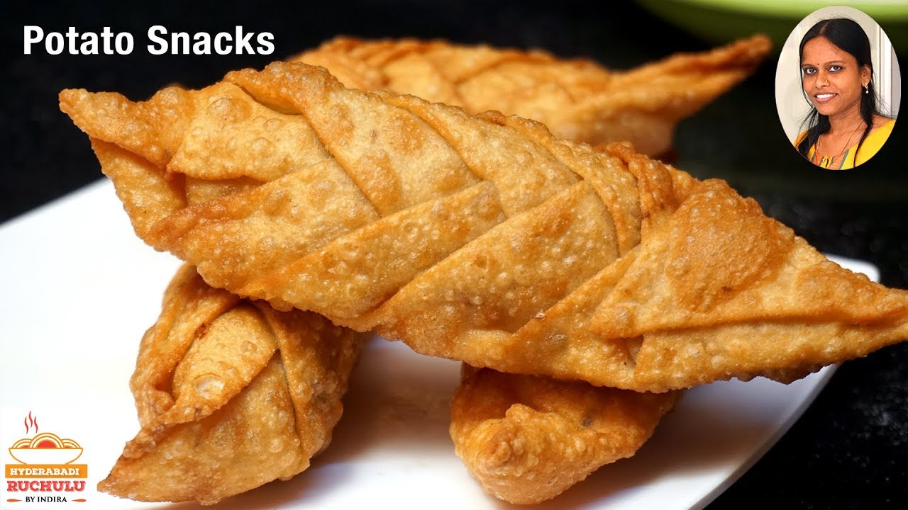 సమోసా కన్నా సూపర్ టేస్టీగా ఉండే ఆలూ లీవ్స్ | Aloo Snacks in Telugu | Potato Leaves Snacks | Hyderabadi Ruchulu