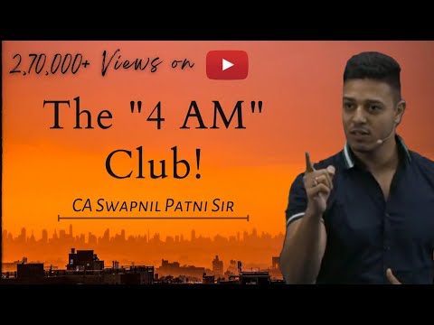 Importance of waking up Early  CA Swapnil Patni Sir  CA Studens Motivation  SPC  Ankita Patni