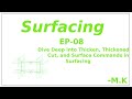 How to use Thicken,Thickened Cut, and Surface Commands in Surfacing