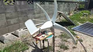 ソーラーFAN・・・12V100w風力発電機36V100wパネル(Transforming a Wind Turbine into a Solar FAN)