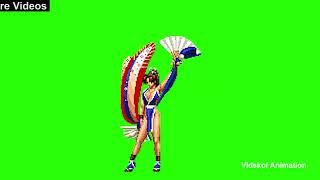 Kof Mugen Mai Shiranui All Special Super Moves Green Screen Mai Shiranui Animation Snk Capcom 冥智