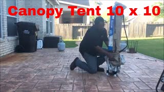 How To Put Up And Take Down A 10 x 10 Canopy Tent By Yourself